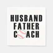Husband Father Coach Baseball Dad Quote Servet (Voorkant)