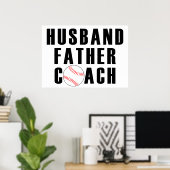 Husband Father Coach Poster (Thuiskantoor)