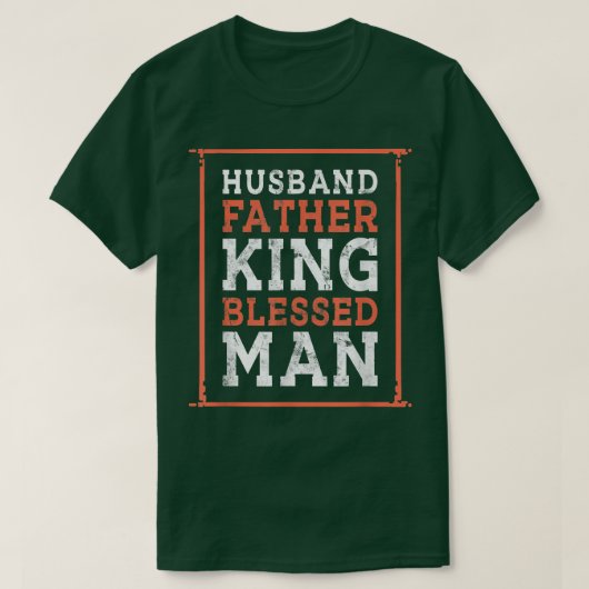 Husband Father King Blessed Man Black Pride Dad BH T-shirt (Design voorkant)