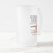 Husband Father Leaf Blower Legend Gardener Dad Matglas Bierpul (Voorkant rechts)