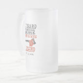 Husband Father Leaf Blower Legend Gardener Dad Matglas Bierpul (Voorkant links)