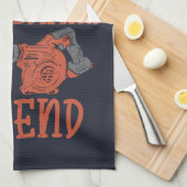 Husband Father Leaf Blower Legend Herfst Gag Theedoek (Quarter Fold)