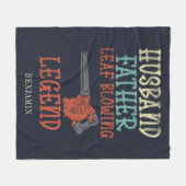 Husband Father Leaf Blower Legend Novelty Fleece Deken (Voorkant (Horizontaal))