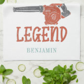 Husband Father Leaf Blower Legend Novelty Theedoek (Gevouwen)