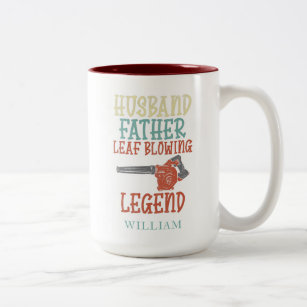 Husband Father Leaf Blower Legend Persoonlijk Tweekleurige Koffiemok