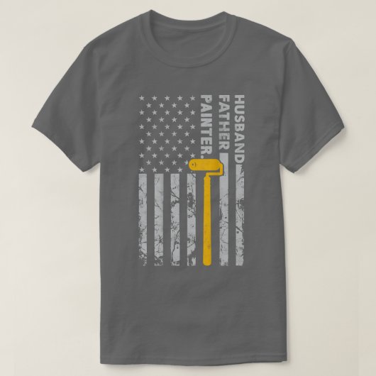 Husband Father Painter American for Paint T-shirt (Design voorkant)