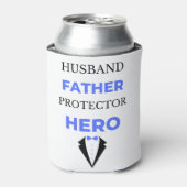 Husband Father Protector Hero bl Blikjeskoeler (Blikje Voorkant)