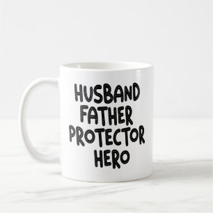 Husband Father Protector Hero Funny Vaderdag Koffiemok