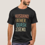 Husband Father Squash Legend Vaderdag Birthday T-shirt<br><div class="desc">Echtgenoot priester Squash Legend Fathers Day Birthday</div>