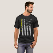 Husband Father Tow Truck Driver American Flag T-shirt (Voorkant volledig)