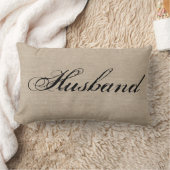 Husband faux linen burlap rustige chic jute bruilo kussen (Deken)
