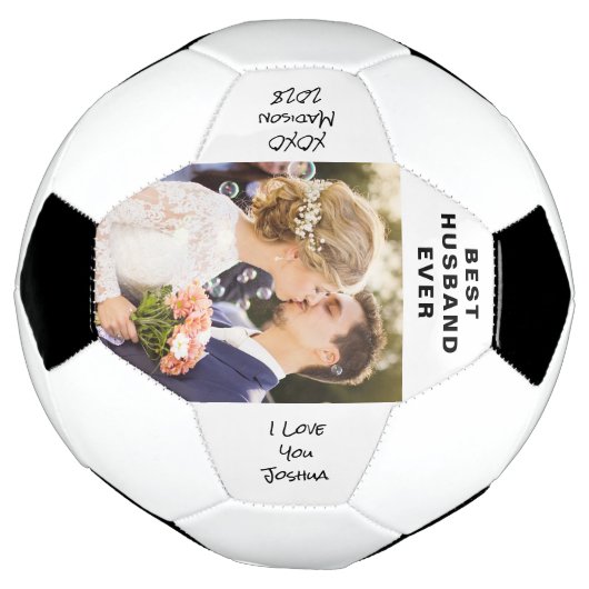Husband foto gepersonaliseerd voetbal (Gedraaid)