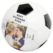 Husband foto gepersonaliseerd voetbal (Drie kwart)