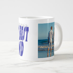 Husband Foto met blauwe tekst Grote Koffiekop