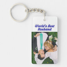 Husband Foto met blauwe tekst