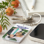 Husband Foto met donkerblauwe tekst Sleutelhanger (Voorkant Rechts)