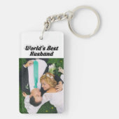 Husband Foto met zwarte tekst Sleutelhanger (achterkant)