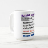 Husband Funny Search Gift Mok (Voorkant links)