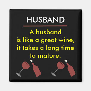 HUSBAND Funny Wine Magnet