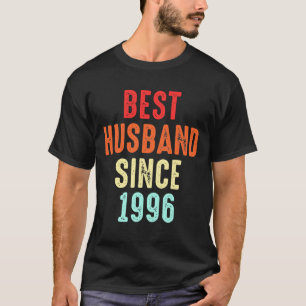 Husband Gift Best Since1996 Marriage Groom Cadeau T-shirt