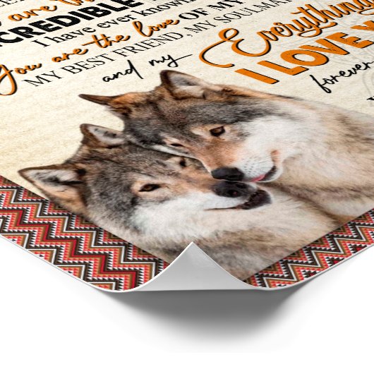 Husband Gift | Brief aan mijn man van de vrouw Poster (Hoek)