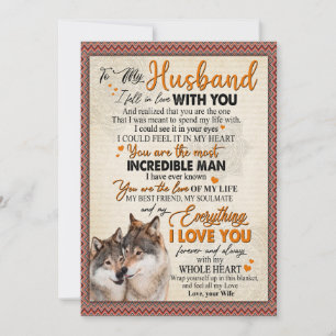 Husband Gift Brief aan mijn man van vrouw Feestdagenkaart