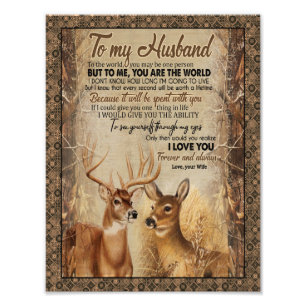 Husband Gift Brief aan mijn man van vrouw Foto Afdruk