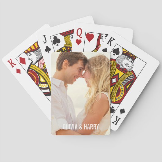 Husband Gift Custom Photo Pokerkaarten (Achterkant)