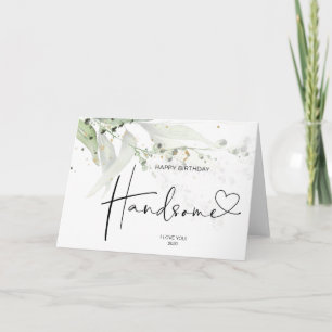 Husband Gift Happy Birthday Handsome Love Kaart