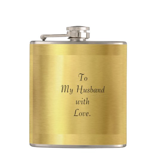 Husband Gold Flask Heupfles (Voorkant)