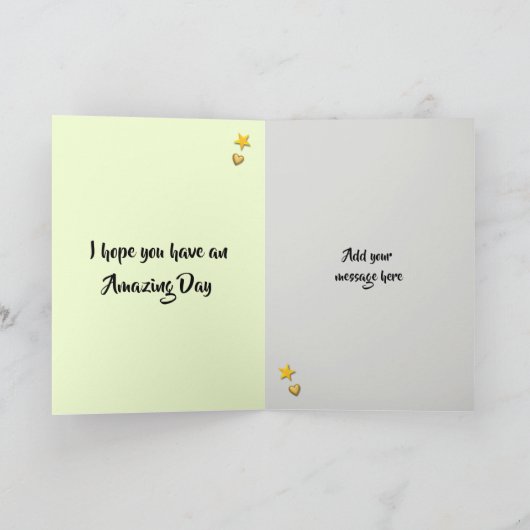 Husband green & black Birthday foto greeting Kaart (Binnen)