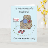 Husband Happy Jubileum Comfort Zone Kaart (Gele Bloem)