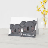 Husband Happy Jubileum koala-kaart Kaart (Gele Bloem)