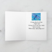 Husband Happy Vaderdag Blue Dragonfly-kaart Kaart (Binnen)