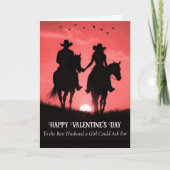Husband Happy Valentines Day Country Western Kaart (Voorkant)