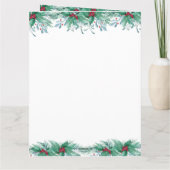 Husband Heart Photo Collage Holly and Mistletoe Kaart (Achterkant)