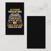 Husband Heaven Forever Angel Memory widow Hubby Visitekaartje (Voorkant / Achterkant)