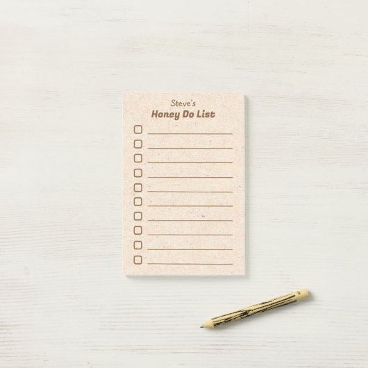 Husband Honey Do List Post-it® Notes (Op bureau)