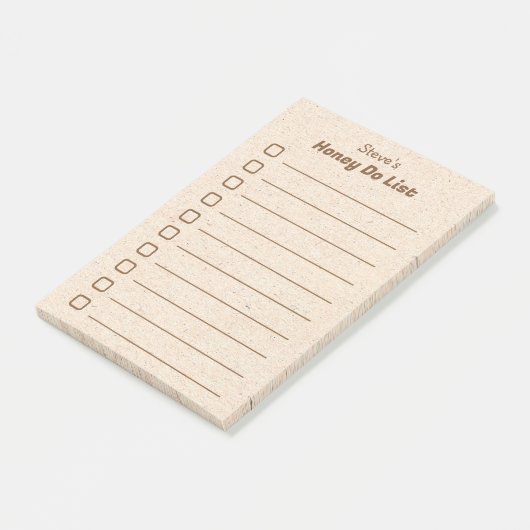 Husband Honey Do List Post-it® Notes (Schuin)