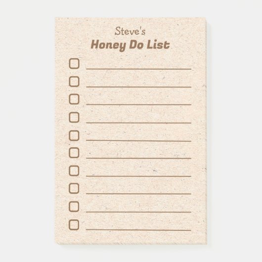 Husband Honey Do List Post-it® Notes (Voorkant)