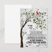 Husband I Love Husband Zo veel Bedankkaart (Voorkant / Achterkant)