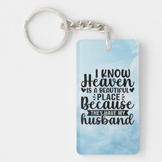 Husband In Heaven Keychain (Voorkant)