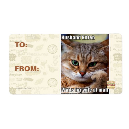 Husband Kitteh Etiket (Voorkant)