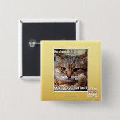 Husband Kitteh Vierkante Button 5,1 Cm (Voorkant /achterkant)