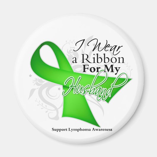 Husband Lime Green Ribbon - Lymphoma Magneet (Voorkant)