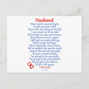 Husband Love Briefkaart