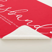 Husband Love Heart Elegant Script Definition Red Sherpa Deken (3/4)