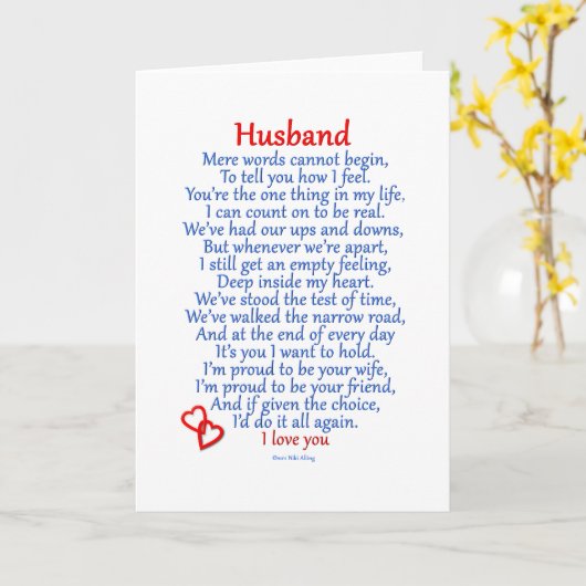 Husband Love Kaart (Gele Bloem)