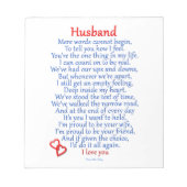 Husband Love Notitieblok (Voorkant)