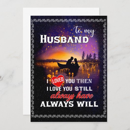 Husband Lovers | Voor mijn man hield ik van jou Kaart (Voorkant / Achterkant)